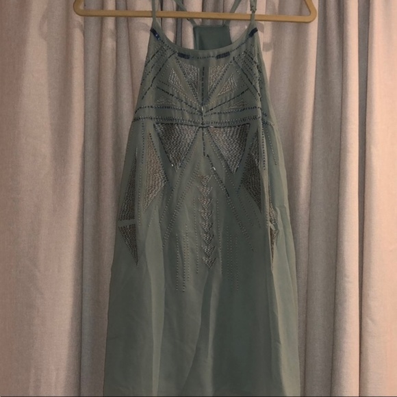 Blue Beaded Cocktail Dress - Picture 2 of 2